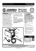 Campbell Hausfeld WF2150 Operating Instructions And Parts Manual preview