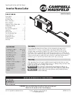 Preview for 1 page of Campbell Hausfeld WK250000AV Operating Instructions And Parts Manual