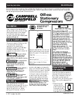 Campbell Hausfeld WL6000 series Operating Instructions Manual preview