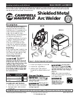 Preview for 1 page of Campbell Hausfeld WS0970 Operating Instructions And Parts Manual