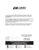 Preview for 16 page of Campbell Hausfeld XT002000 Operating Instructions Manual