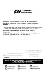 Предварительный просмотр 2 страницы Campbell Hausfeld XT051000 Operating Instructions Manual