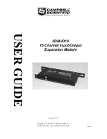 Campbell SDM-IO16 User Manual предпросмотр