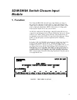 Preview for 5 page of Campbell SDM-SW8A Instruction Manual