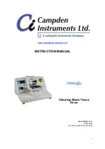 Campden instruments 7000smz Instruction Manual preview