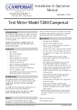 Campersat T280 Installation & Operation Manual предпросмотр