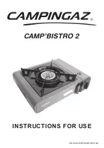 Campingaz CAMP'BISTRO 2 Instructions For Use Manual preview