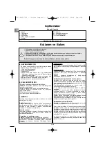 Preview for 122 page of Campingaz Compact L 2 Series Operation And Maintenance