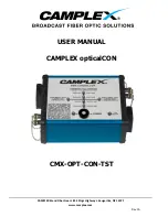 Camplex CMX-OPT-CON-TST User Manual preview