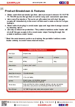 Preview for 8 page of Camplux AY132 Series Use & Care Manual