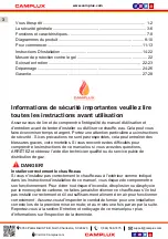 Preview for 34 page of Camplux AY132 Series Use & Care Manual