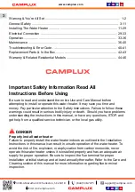 Preview for 4 page of Camplux CA318 Use & Care Manual