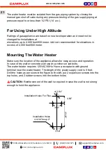 Preview for 22 page of Camplux CA318 Use & Care Manual