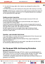 Preview for 39 page of Camplux CA318 Use & Care Manual