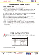 Preview for 31 page of Camplux CA528 Use & Care Manual