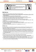 Preview for 9 page of Camplux FP19CR Instructions For Installation And Use Manual