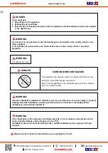 Preview for 2 page of Camplux FP19MB Instructions For Installation And Use Manual