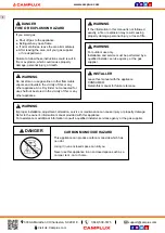 Preview for 2 page of Camplux FT30CB Instructions For Installation And Use Manual