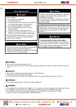 Preview for 2 page of Camplux GG301S Instructions For Installation And Use Manual