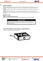 Preview for 22 page of Camplux GG301S Instructions For Installation And Use Manual