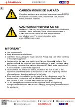 Preview for 4 page of Camplux JK-6330 Instructions For Installation And Use Manual