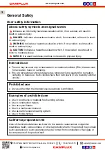 Preview for 4 page of Camplux RS264 Instructions For Installation And Use Manual