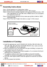 Предварительный просмотр 6 страницы Camplux TC01GB Instructions For Installation And Use Manual