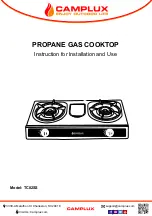 Camplux TC02SS Instructions For Installation And Use Manual preview