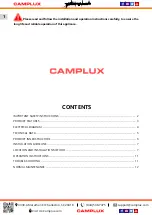 Preview for 2 page of Camplux TE11 Use & Care Manual