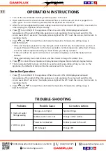 Preview for 12 page of Camplux TE11 Use & Care Manual