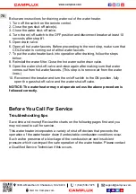 Preview for 72 page of Camplux WA686M-NG Use & Care Manual