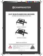 Campmaster CM1089R Assembly And Operating Instructions Manual preview