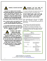 Preview for 2 page of Campo Equipment ECOBlaze DF1600 Manual