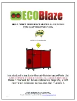 Preview for 1 page of Campo Equipment ECOBlaze DF2500 Manual