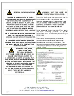 Preview for 2 page of Campo Equipment ECOBlaze DF2500 Manual