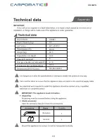 Предварительный просмотр 19 страницы Campomatic CD907I Instruction Manual