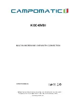 Campomatic KOC45VBI Instruction Manual предпросмотр