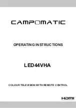 Preview for 1 page of Campomatic LED44VHA Operating Instructions Manual