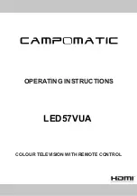 Предварительный просмотр 1 страницы Campomatic LED57VUA Operating Instructions Manual