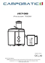 Campomatic ProJuicer JS700 Instruction Manual preview