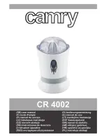 camry CR 4002 User Manual preview