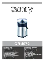 camry CR 4072 User Manual preview