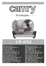 camry CR 4702 User Manual preview