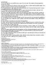 Предварительный просмотр 4 страницы camry CR 6015 User Manual