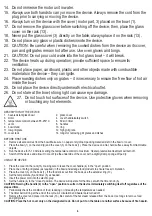 Preview for 4 page of camry CR 6305 User Manual