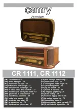 camry Premium CR 1111 User Manual preview