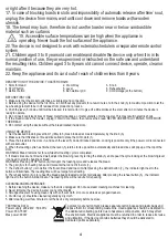 Предварительный просмотр 4 страницы camry Premium CR 3219 User Manual