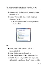 Preview for 9 page of Camstick 1080PNV User Manual