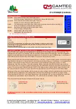 Предварительный просмотр 8 страницы Camtec CPS-EP2000 Manual