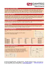 Предварительный просмотр 13 страницы Camtec CPS-EX2000.024 Manual